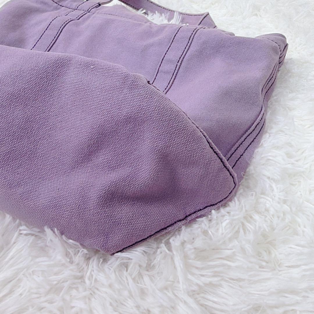 【美品】 メゾンキツネ キャンバストート 紫 ショルダー付　2way