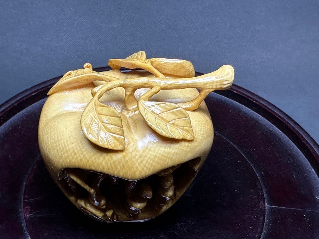 アンティーク　中国美術　苹果リンゴ　置物　骨董　飾り物　古美術品　 細密細工