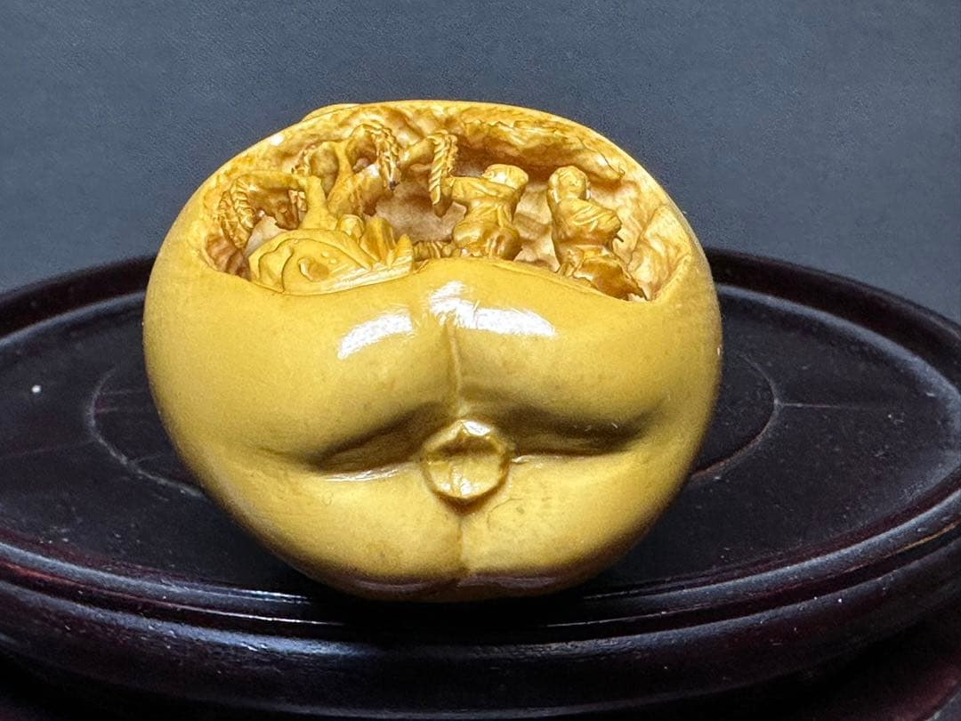 アンティーク　中国美術　苹果リンゴ　置物　骨董　飾り物　古美術品　 細密細工