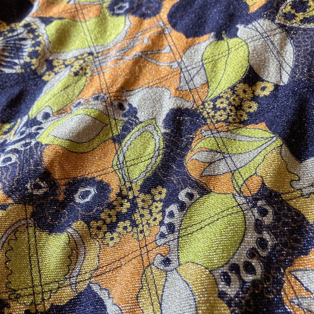 ドリスヴァンノッテン　コットン切り替えトレーナー　ラメ入り生地　ボタニカル　花柄