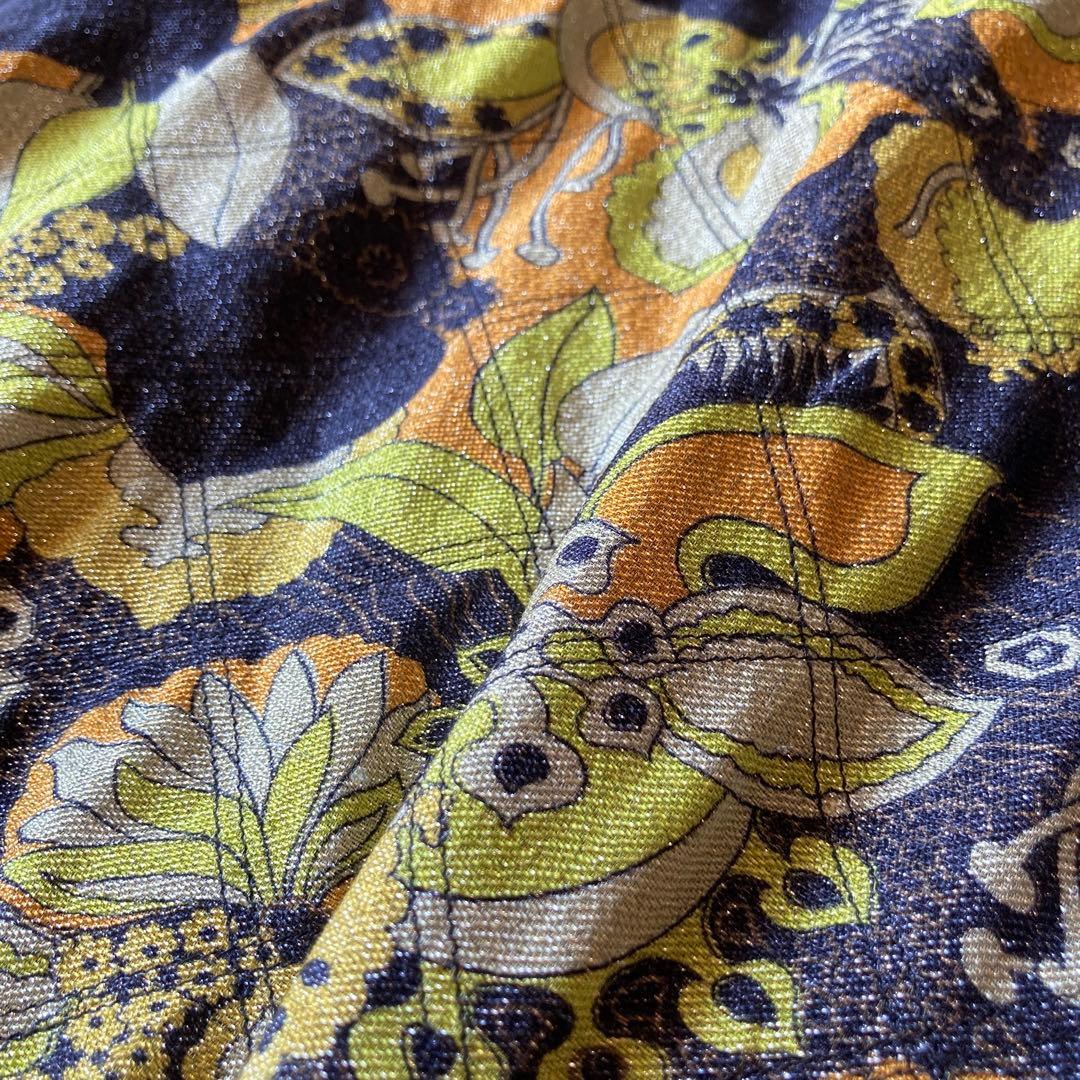 ドリスヴァンノッテン　コットン切り替えトレーナー　ラメ入り生地　ボタニカル　花柄