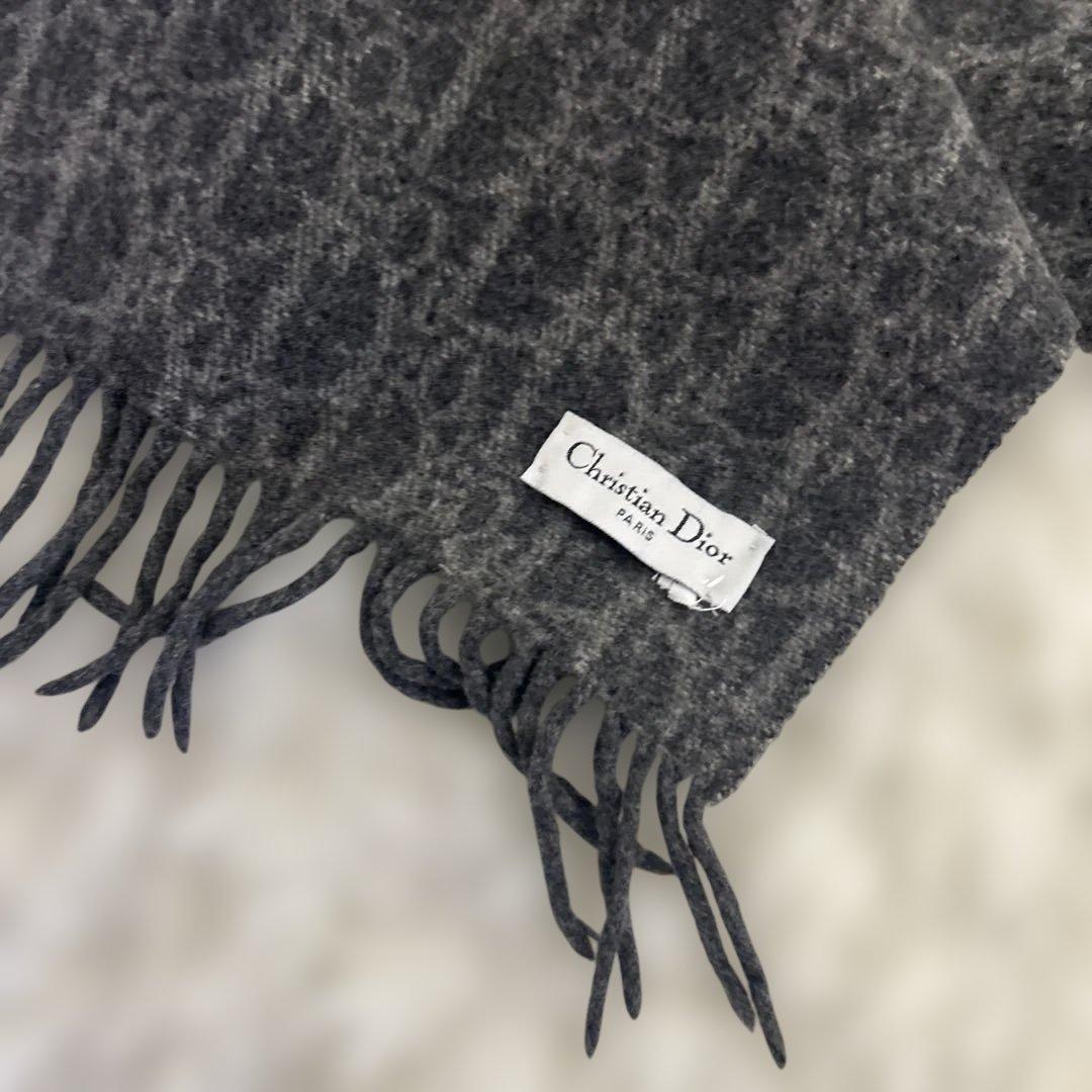 Christian Dior ヴィンテージ　トロッターマフラー　ブラック系