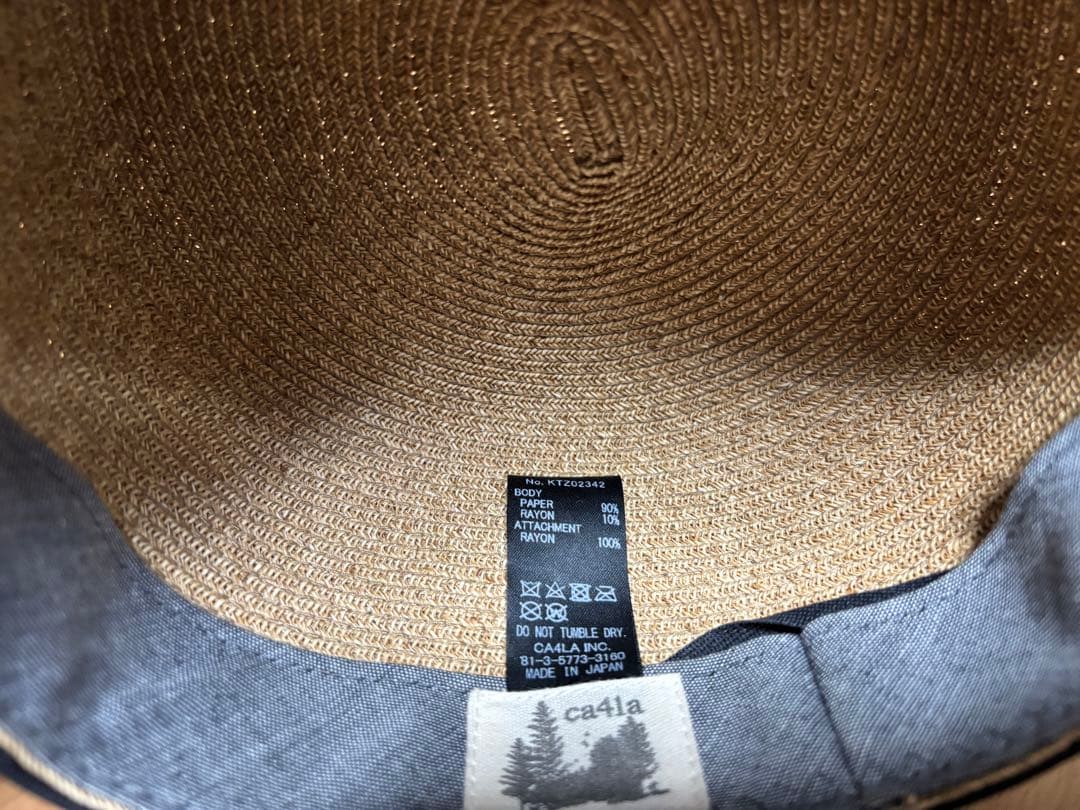 CA4LA カシラ　ベージュ 麦わら帽子 キャペリンハット