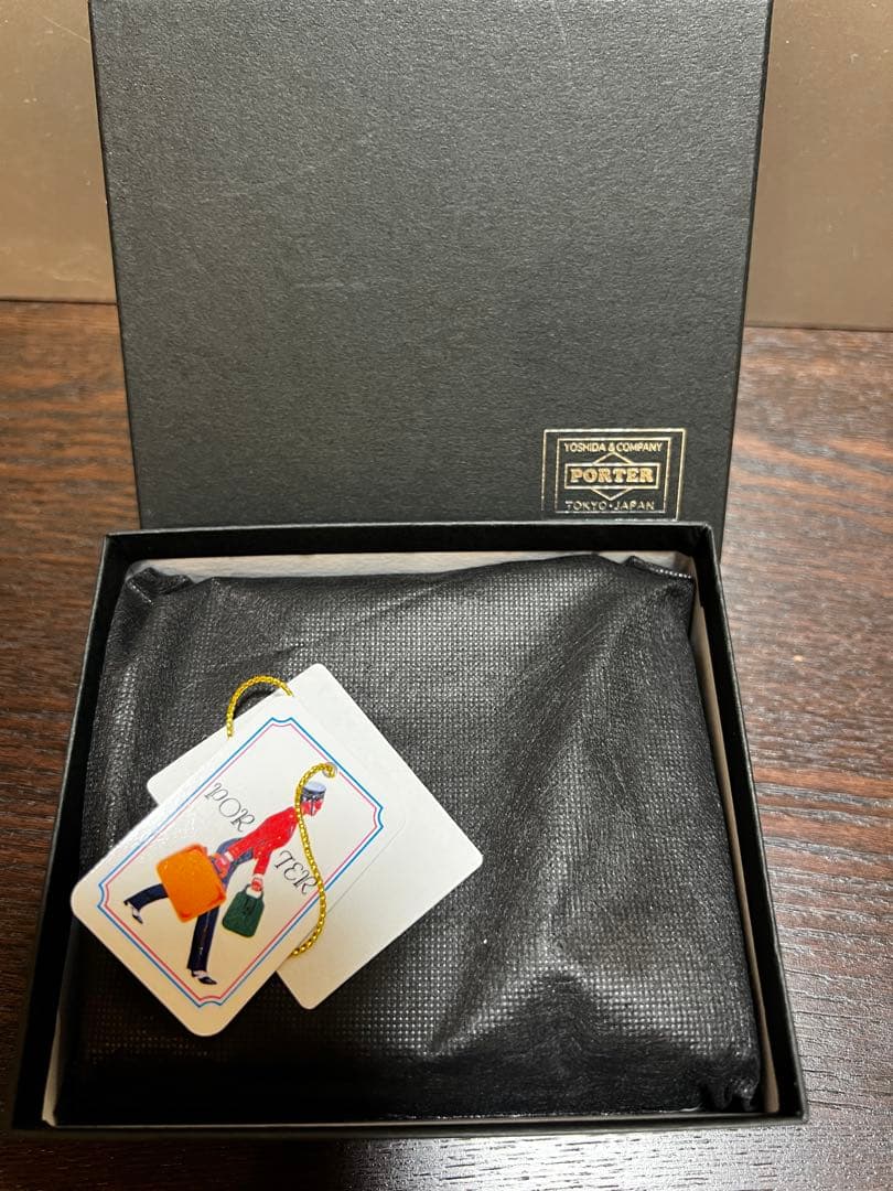 【極美品】Porter二つ折り財布　ネイビー