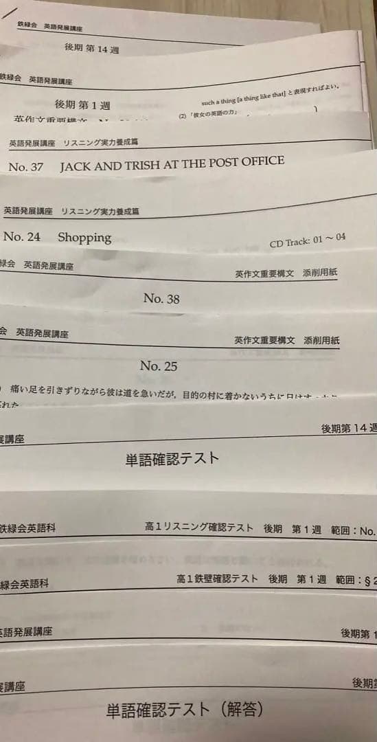 鉄緑会 高1 英語 テキスト テスト プリント CD 2019年度