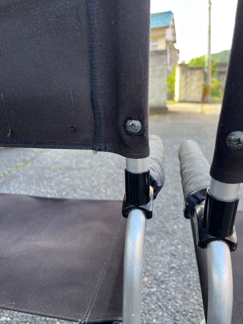 【希少】スノーピーク　フォールディングチェア2脚　ワイド　ヤマコウ期　ブラック