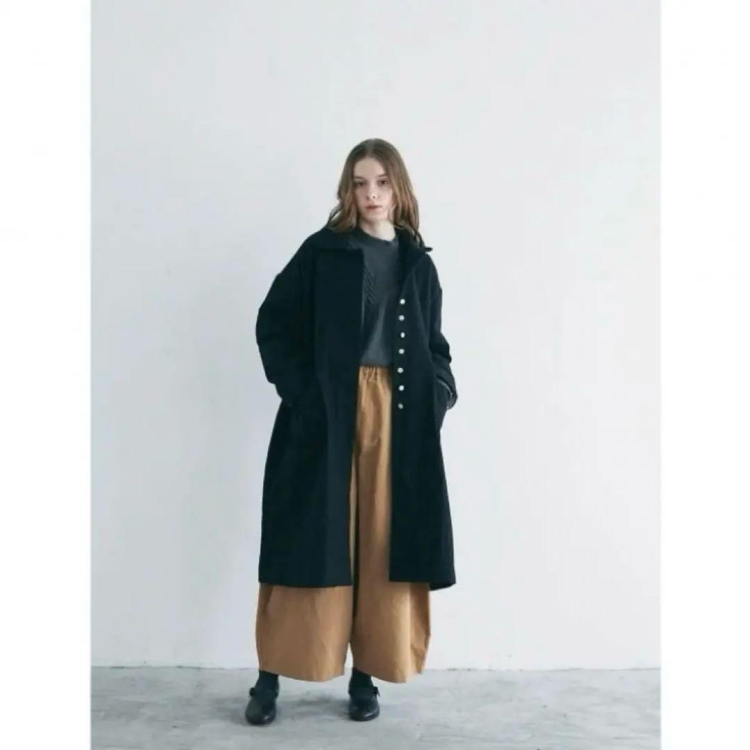 MAGALI | オーガニックコットン・ステンカラーコート (black)