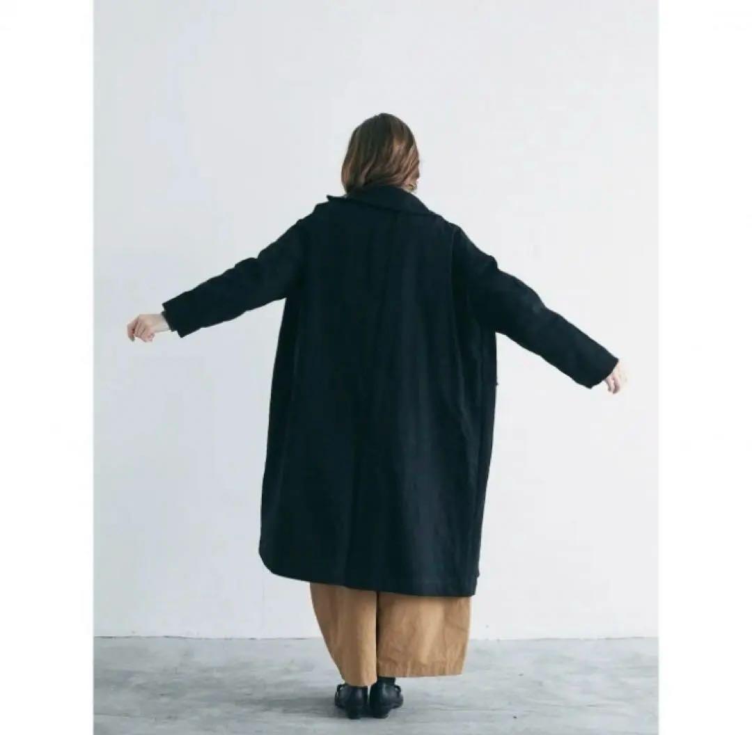 MAGALI | オーガニックコットン・ステンカラーコート (black)