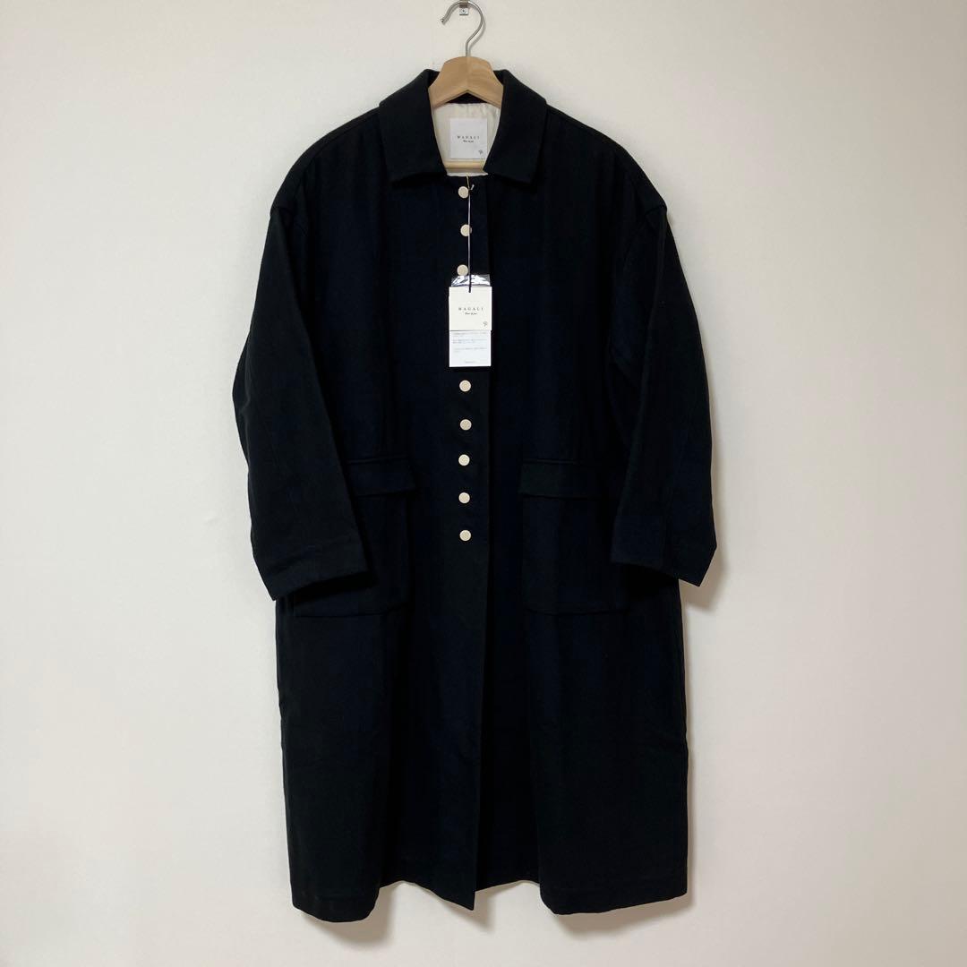 MAGALI | オーガニックコットン・ステンカラーコート (black)