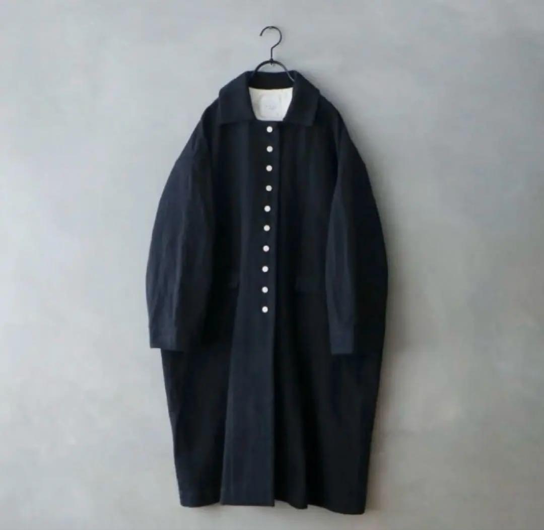 MAGALI | オーガニックコットン・ステンカラーコート (black)