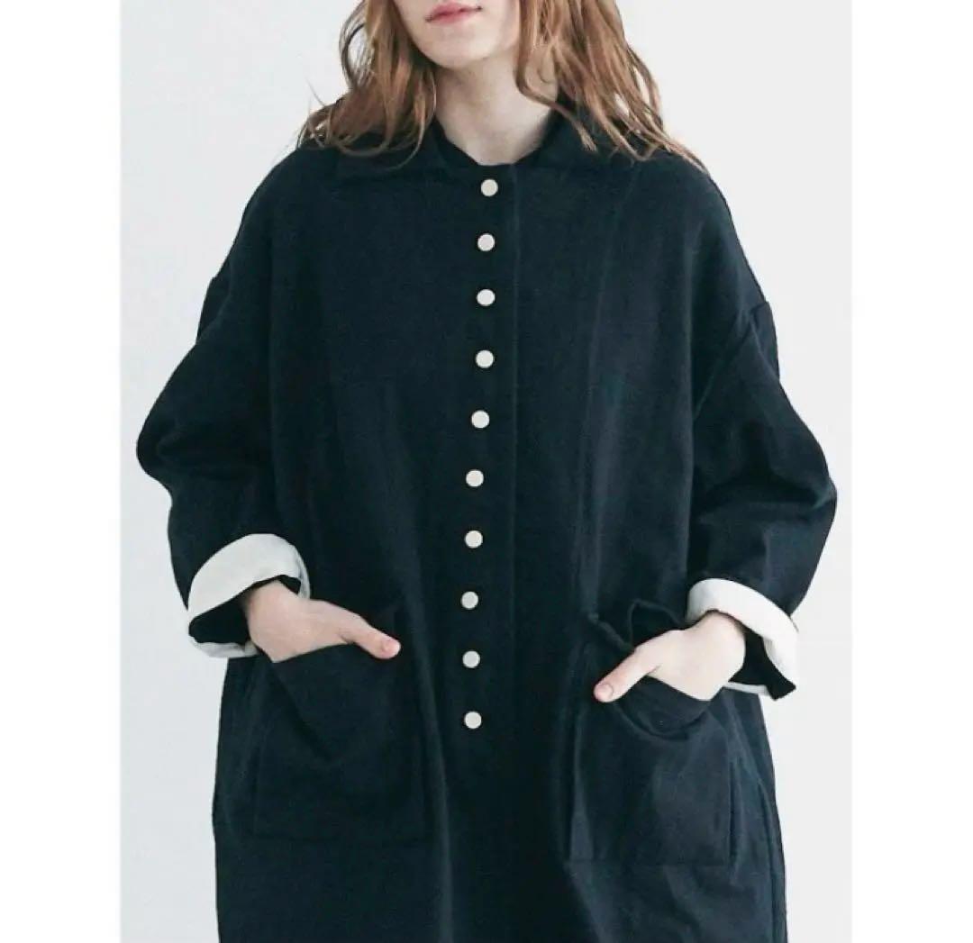 MAGALI | オーガニックコットン・ステンカラーコート (black)