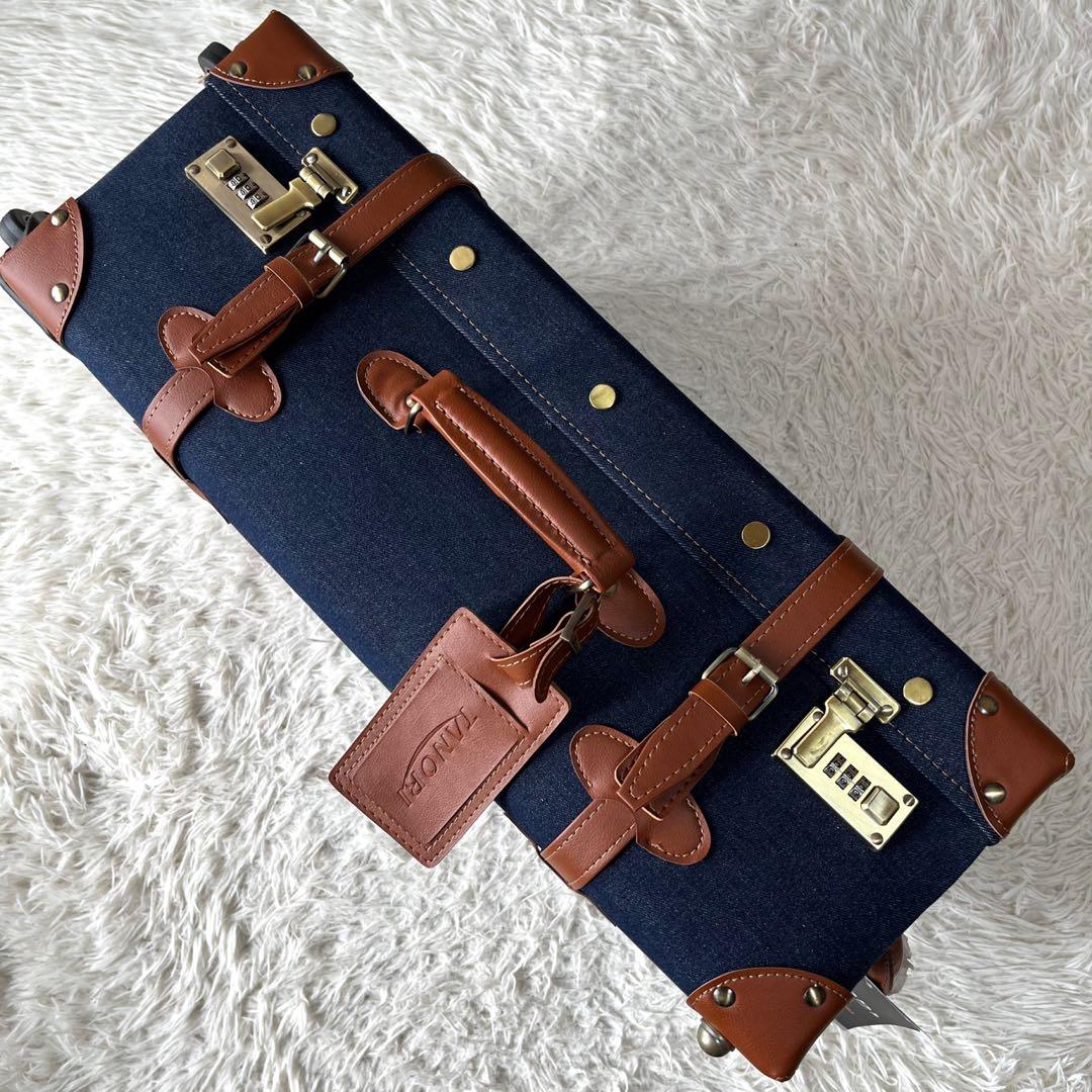 【新品未使用】タノビ　デニム生地　キャリーケース　　　ユニセックス