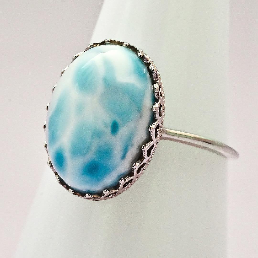 ラリマー　S925　シルバー　指輪　◆リング◆天然石◆パワーストーン◆