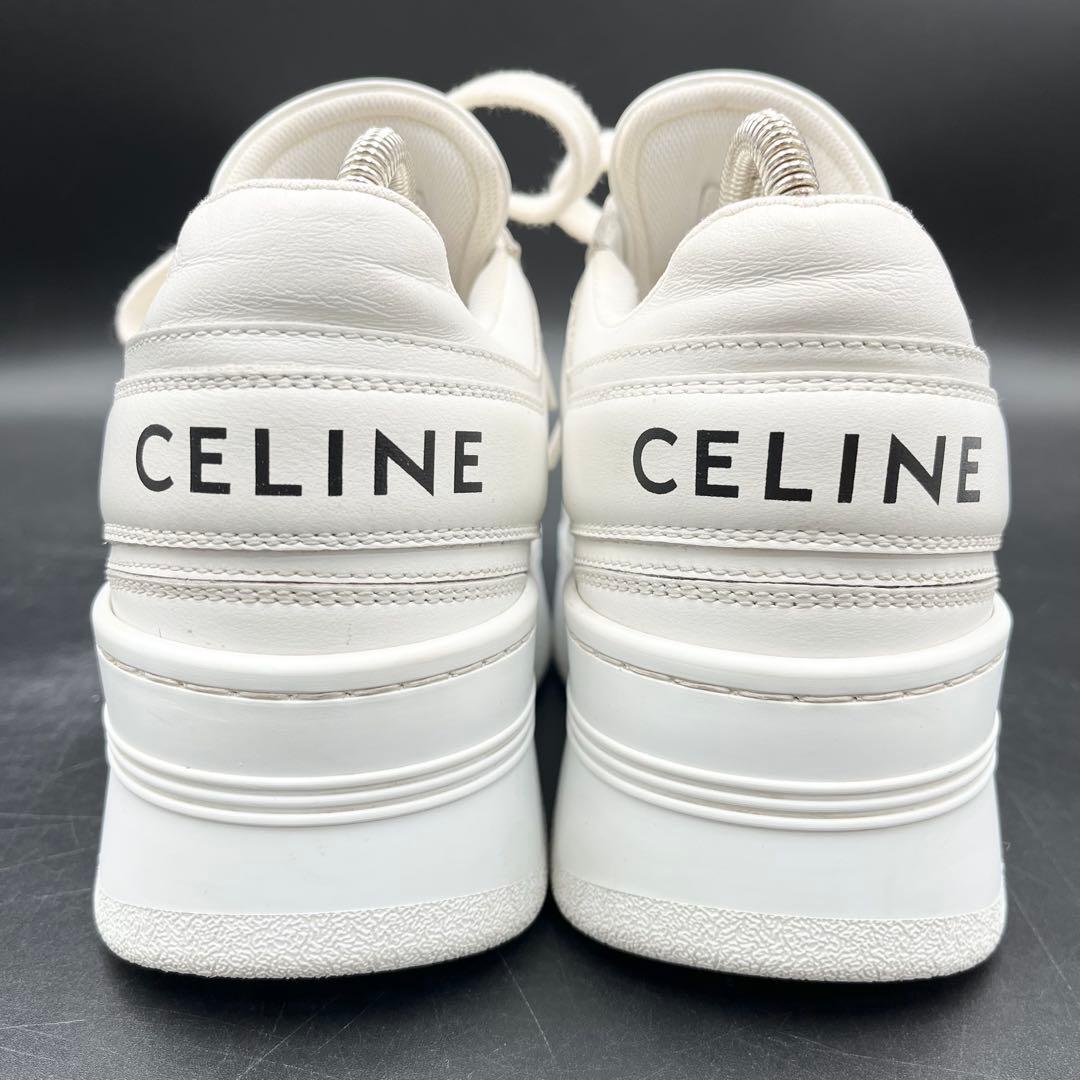 美品✨️セリーヌ ブロックスニーカー レザー ホワイト レディース 21cm相当