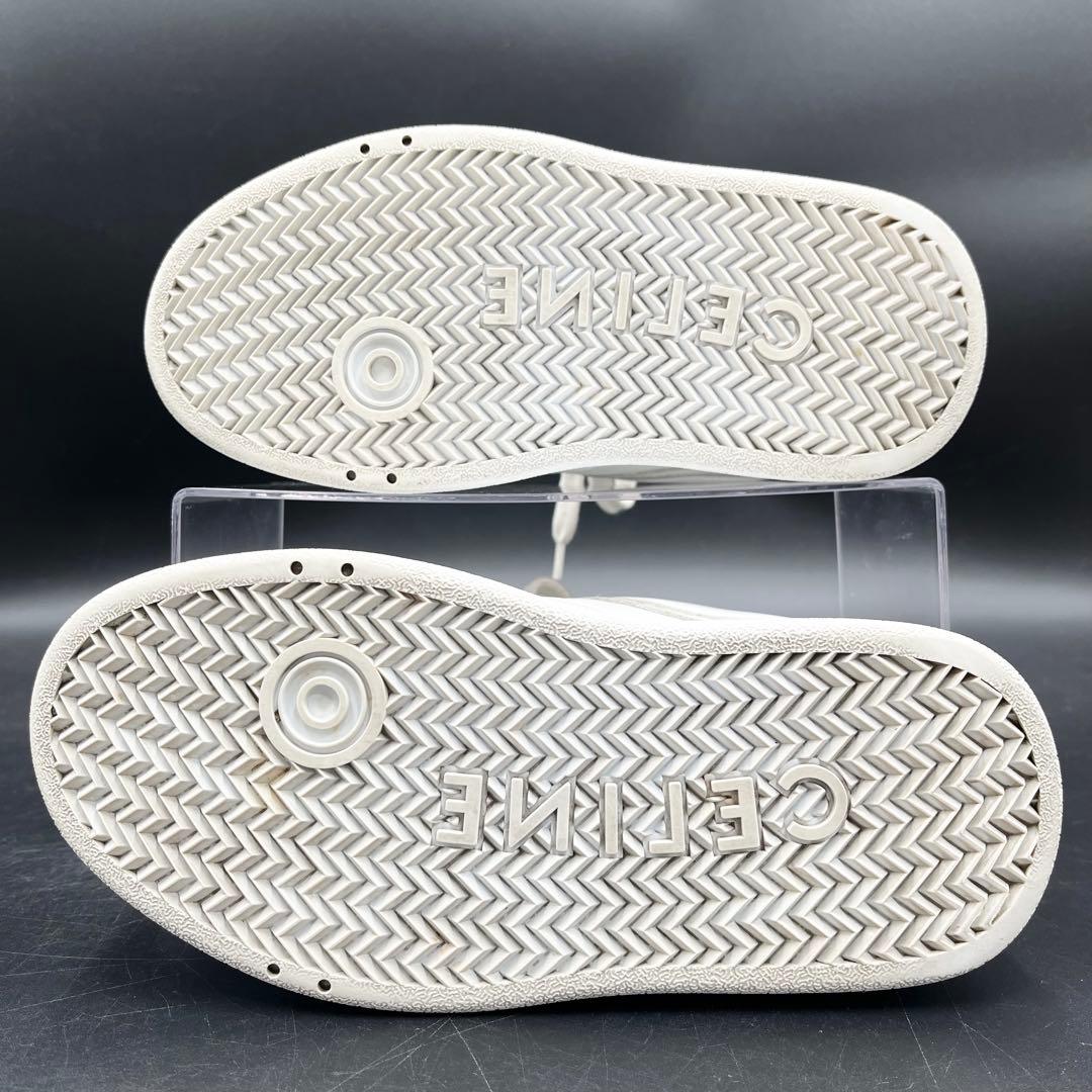 美品✨️セリーヌ ブロックスニーカー レザー ホワイト レディース 21cm相当