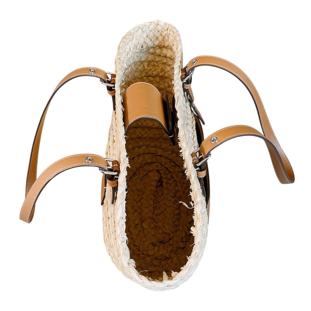 最終値下げ COACH カゴバッグ トートバッグ ラージストロートートナチュラル