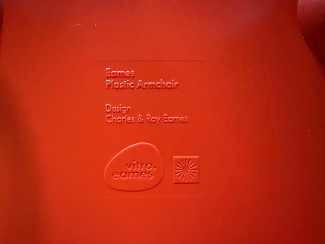 ハーマンミラー イームズ アームシェルチェア エッフェルベース レッドオレンジ