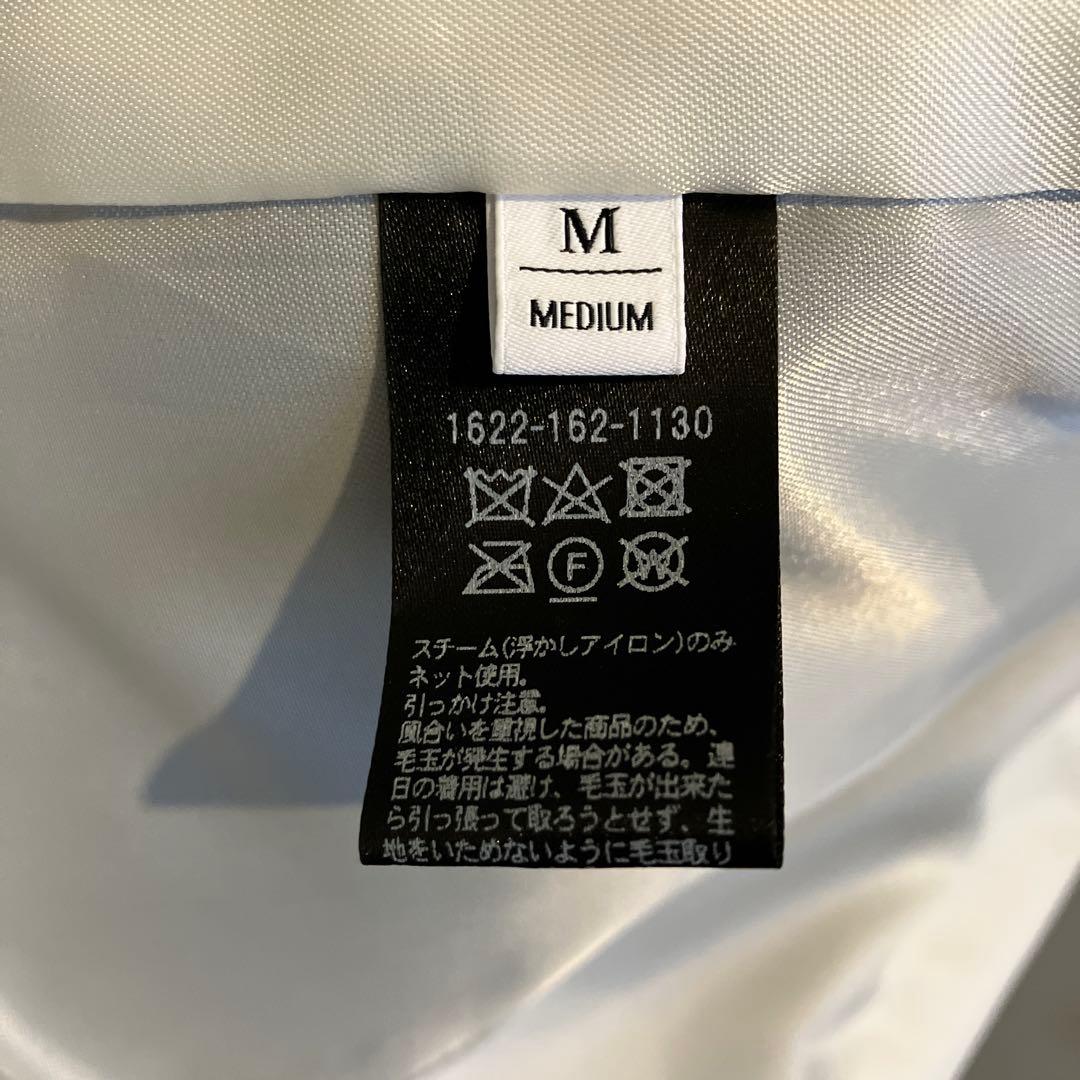 最終値下げBEAUTY&YOUTH ジャガードノーカラージャケット　ネイビー　M