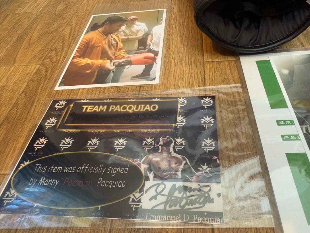 マニー・パッキャオ　直筆サイン入りボクシンググローブ左右セット　Pacquiao