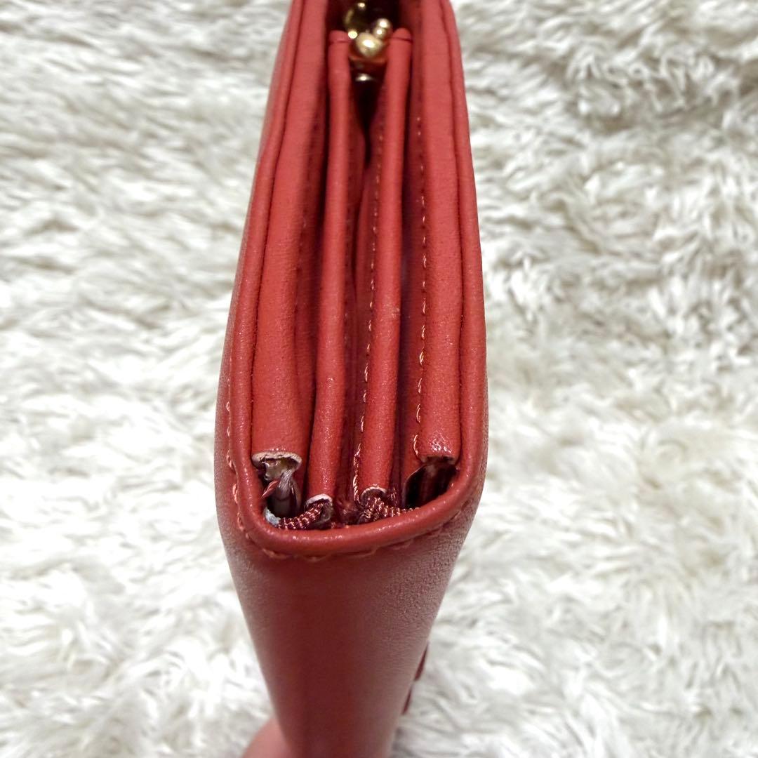 未使用✨マリークワント　テラコッタ　長財布　家計簿管理　薄型　ケース　L字