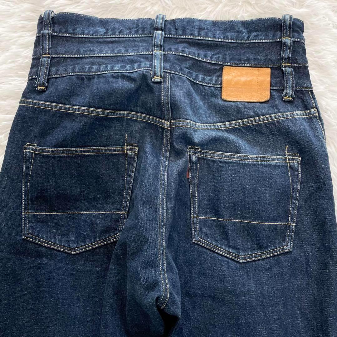 ガンリュウ　サルエルパンツ・デニム・ジーンズ・12AW・製品洗い加工・3連ベルト