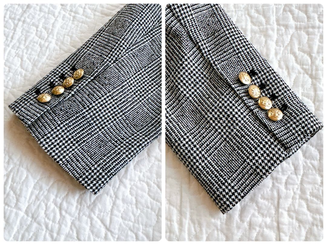 新品タグ付 アルページュストーリー W釦テーラードジャケット 金ボタン チェック