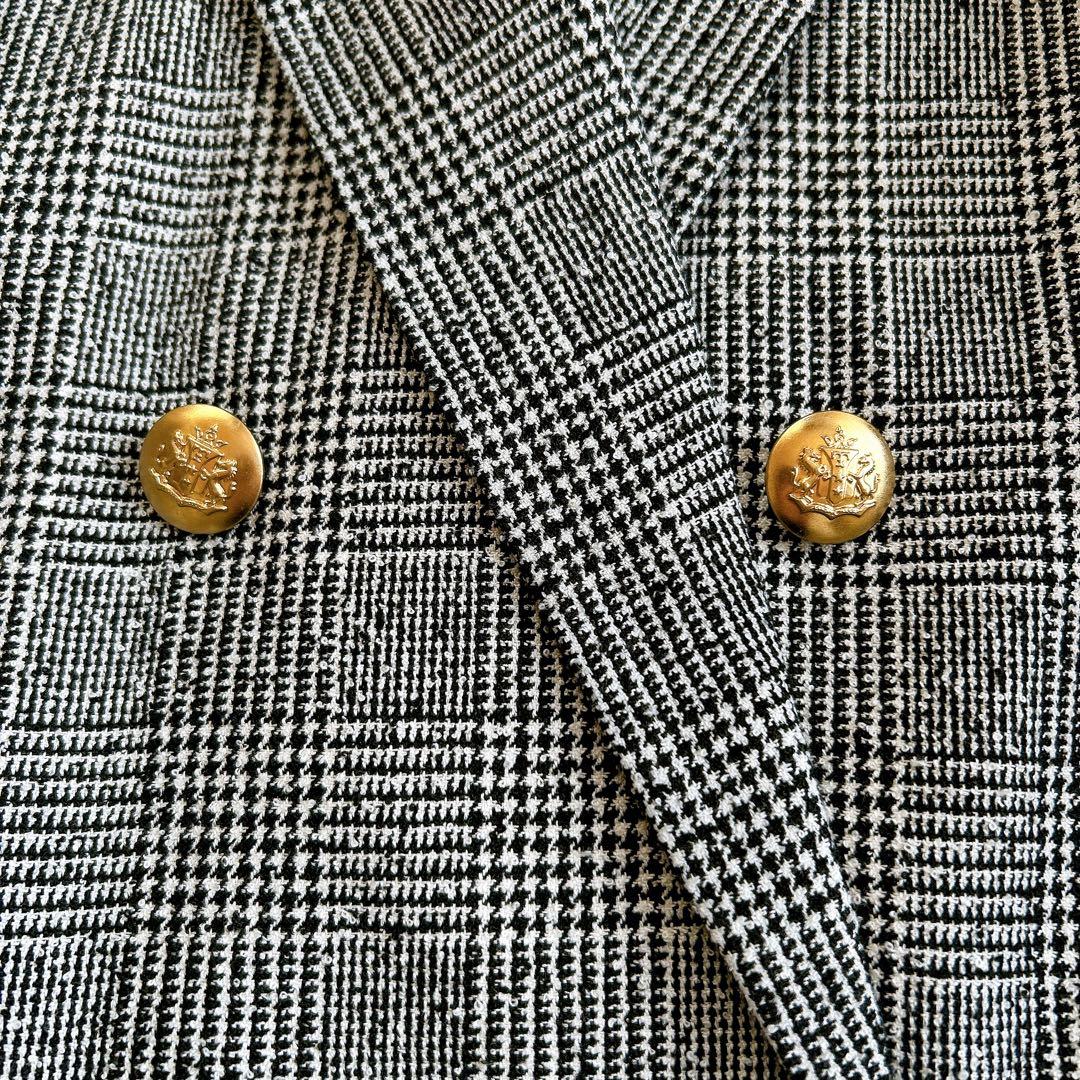 新品タグ付 アルページュストーリー W釦テーラードジャケット 金ボタン チェック