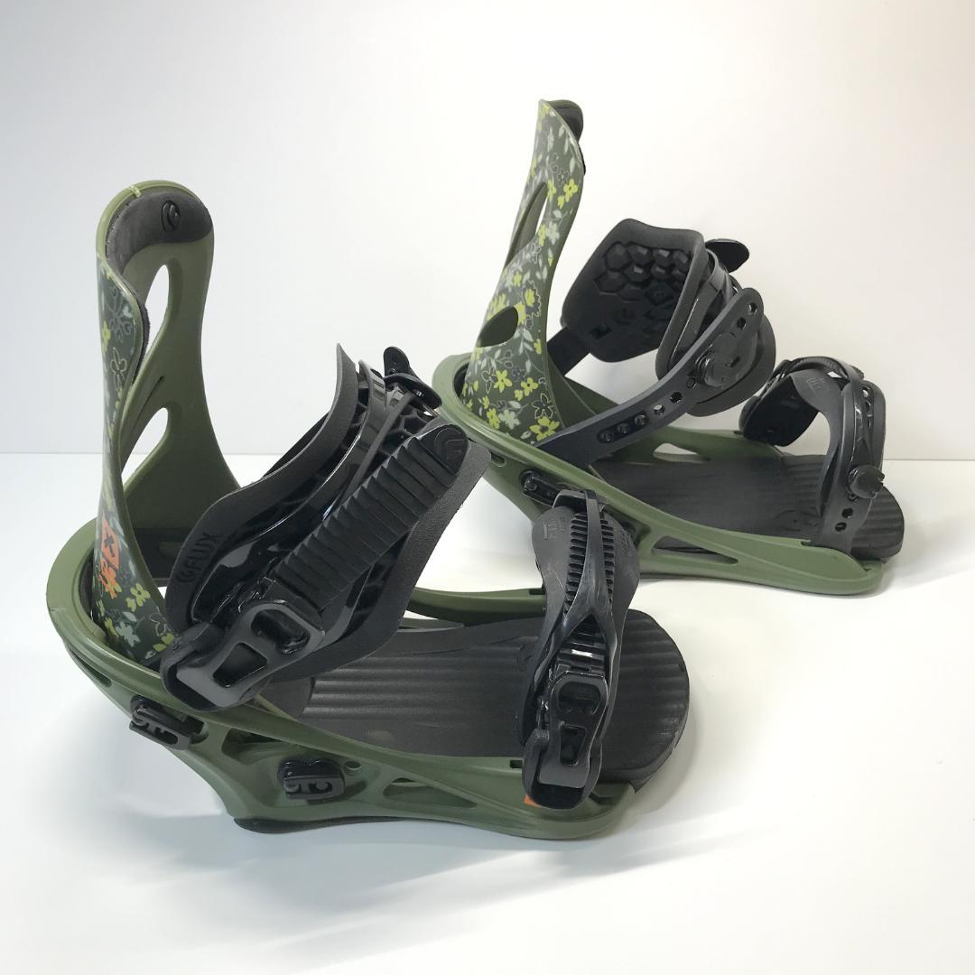 【良品】FLUX GS ビンディング 花柄 オリーブグリーン フラワー S/M