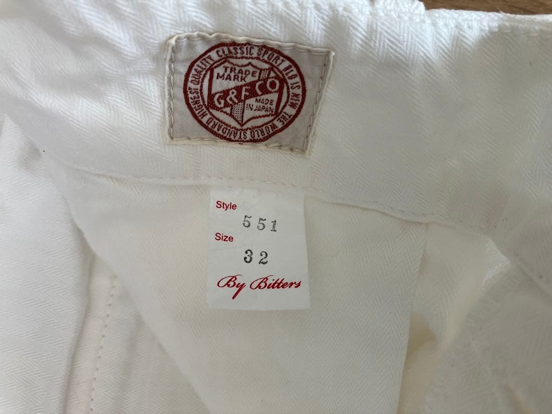 パンツ G&F Co.- HERRINGBONE TROUSER _ WHITE