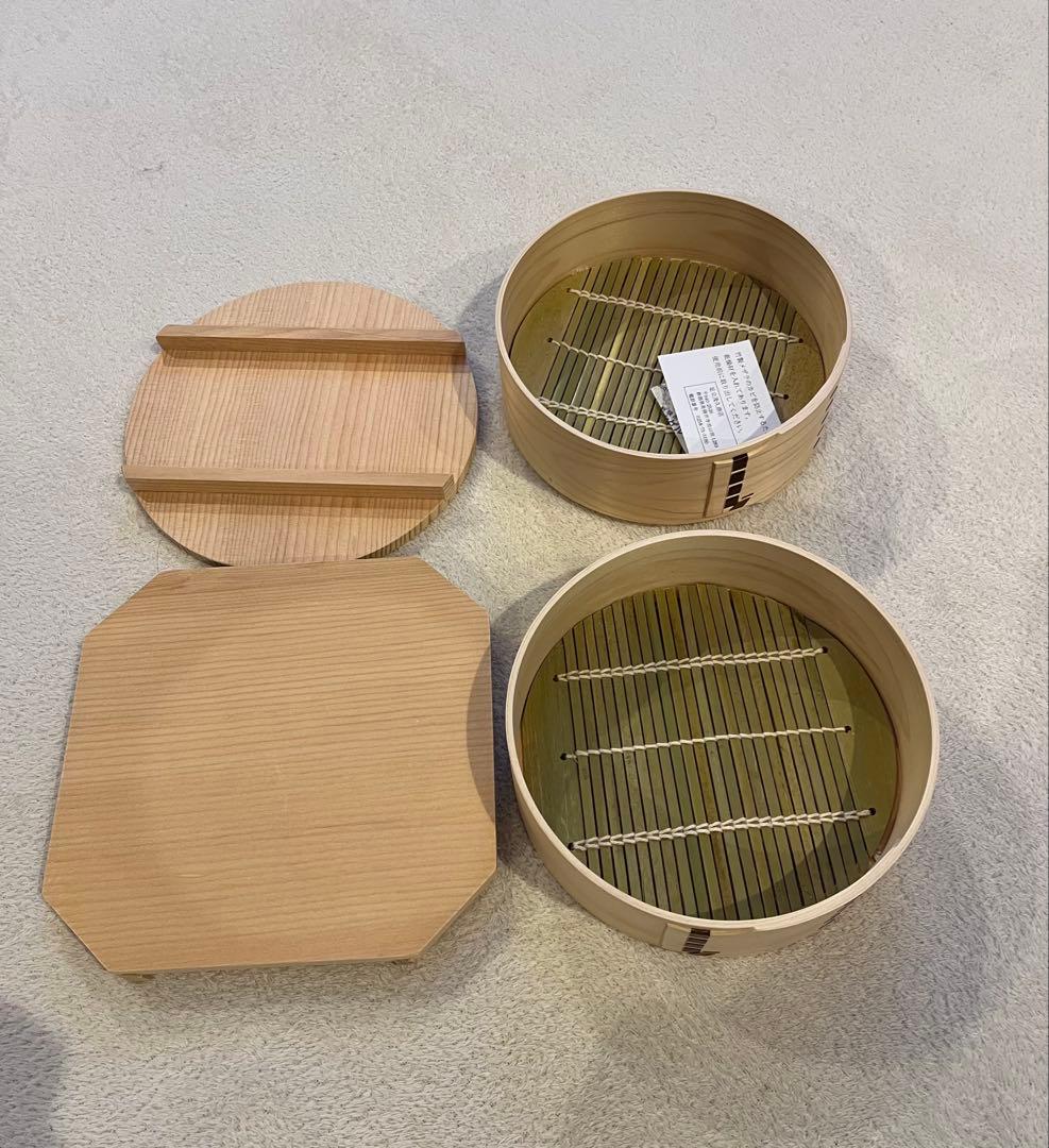 新品未使用　足立茂久商店　わっぱセイロ 6寸2段