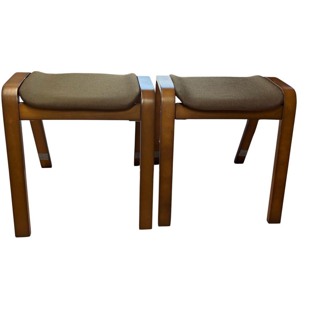 4脚セット NITORI ニトリ 木製 スツール リュークDBR 送料無料