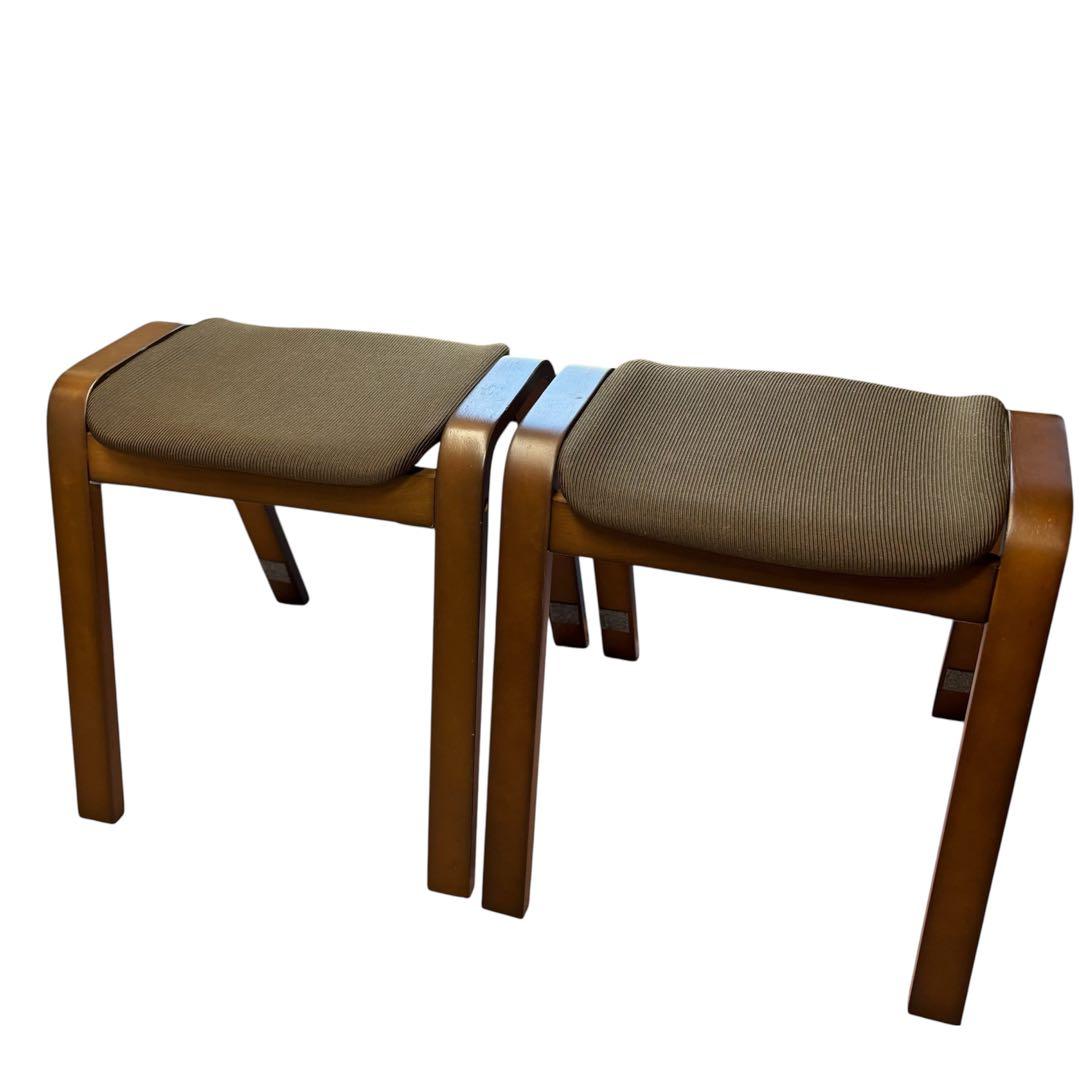 4脚セット NITORI ニトリ 木製 スツール リュークDBR 送料無料