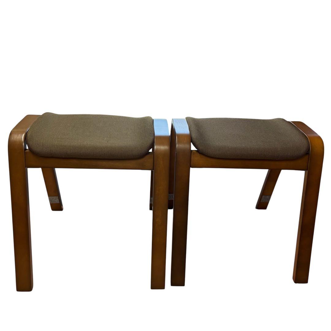 4脚セット NITORI ニトリ 木製 スツール リュークDBR 送料無料