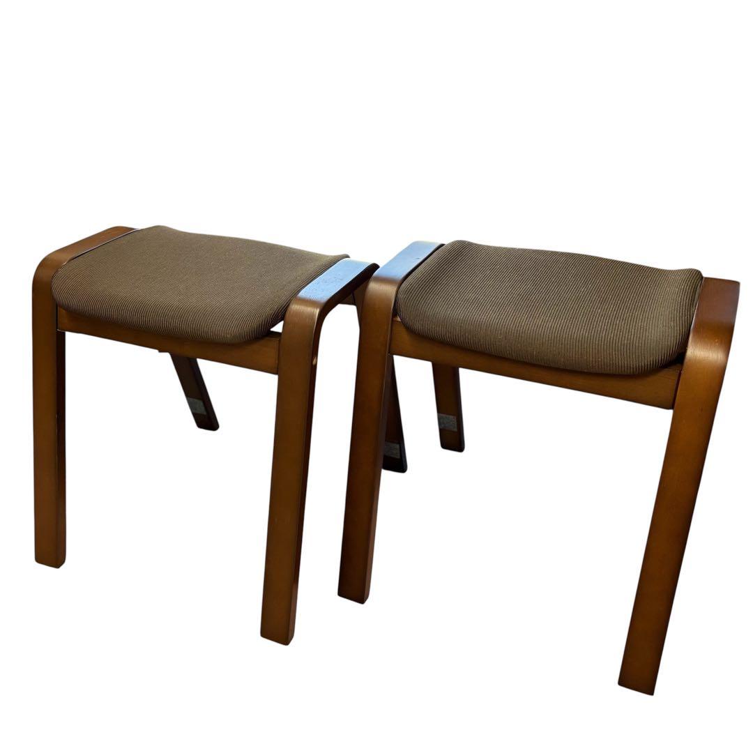 4脚セット NITORI ニトリ 木製 スツール リュークDBR 送料無料