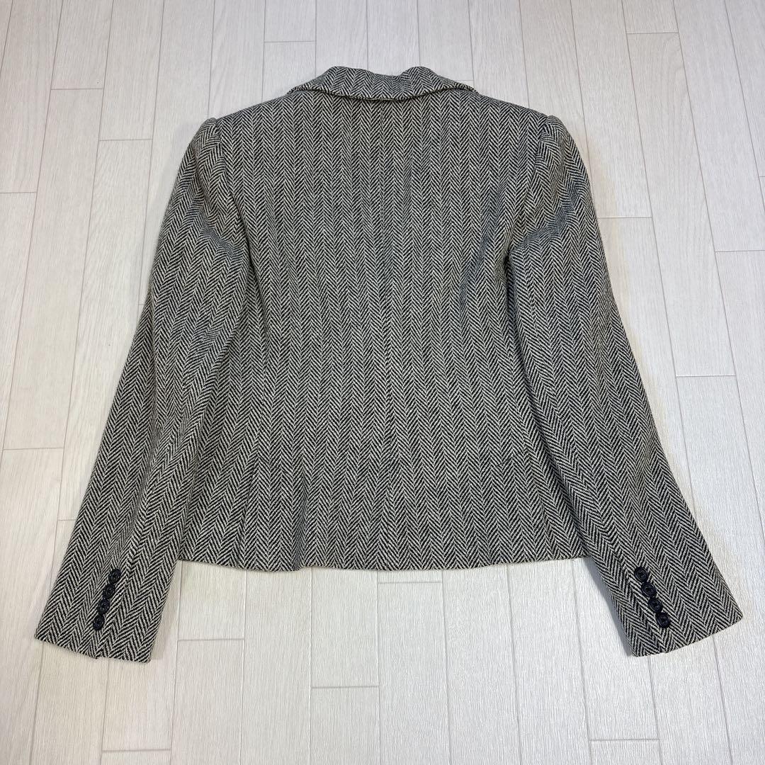 タグ付き ラルフローレン ヘリンボーン柄 ウール テーラードジャケット サイズ6