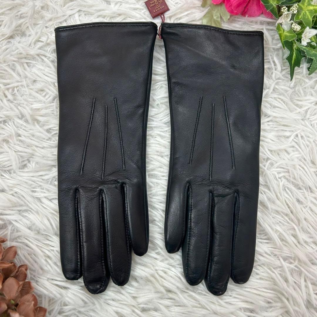 E448 新品未使用 タグ付き デンツ 羊革 レザー 本革 手袋 レディース