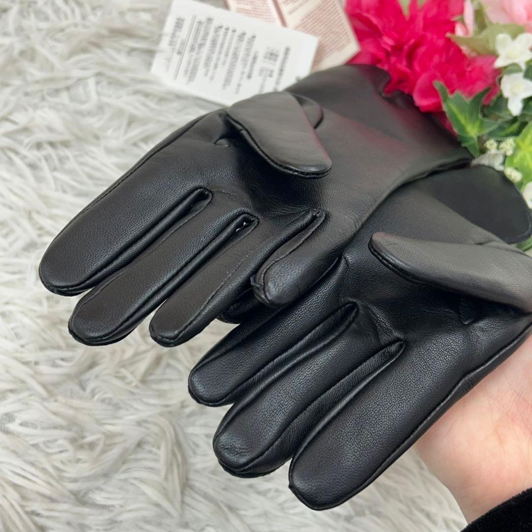 E448 新品未使用 タグ付き デンツ 羊革 レザー 本革 手袋 レディース