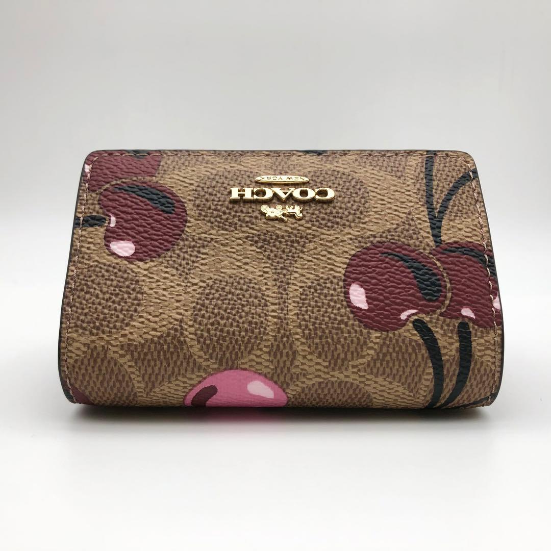 COACH 大人気！！ 5リングキーケース シグネチャー チェリープリント 新品