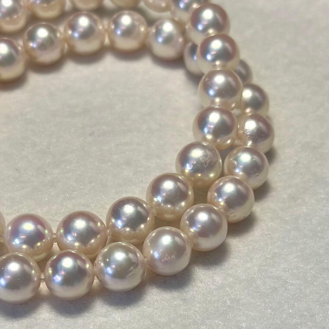 超大珠✨テリ強　K14WG アコヤ真珠　パール　ネックレス 糸替え済 9.5mm