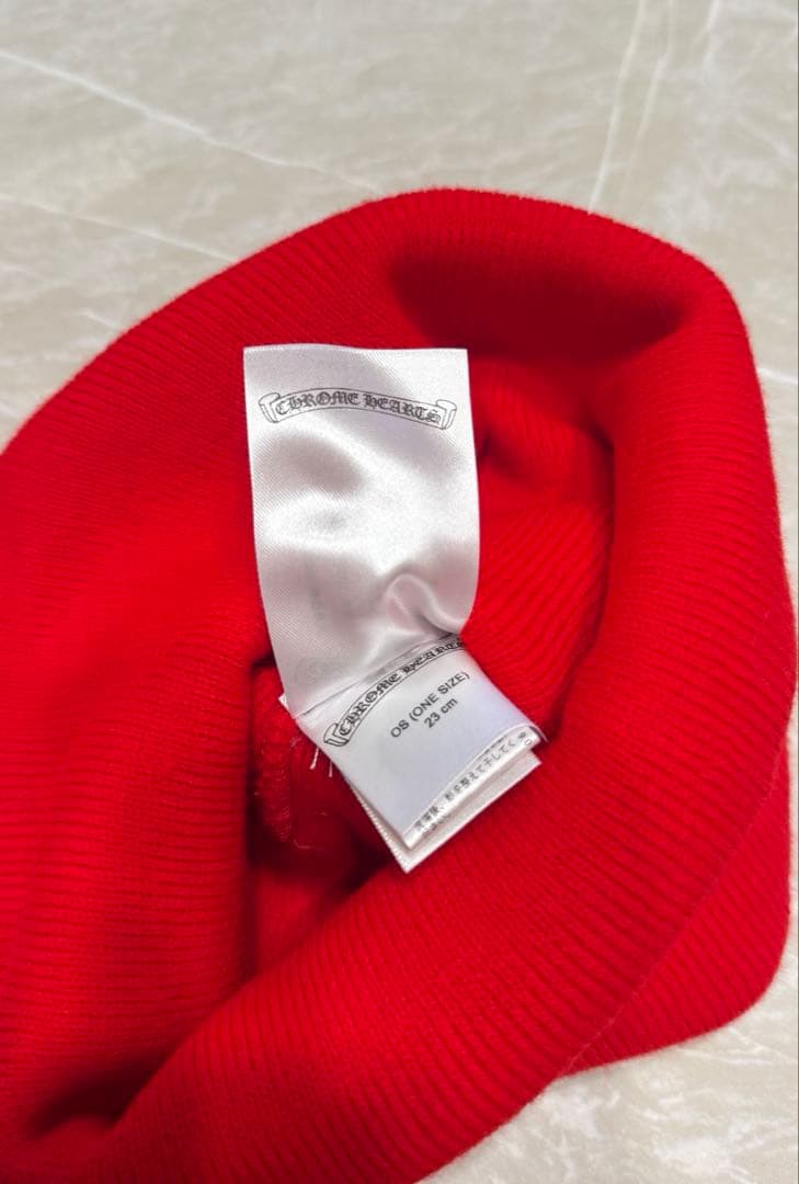 クロムハーツ ニット帽 赤