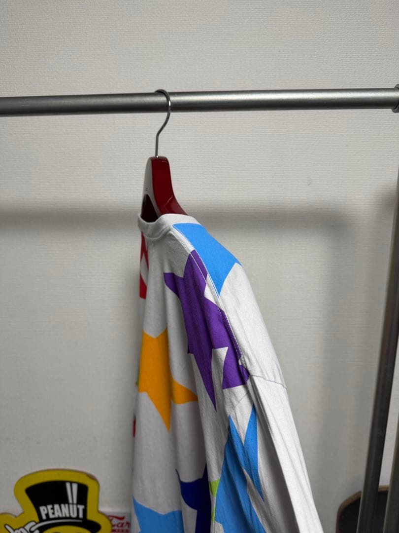 A BATHING APE スターマルチ　総柄　BAPE ロングTシャツ XL