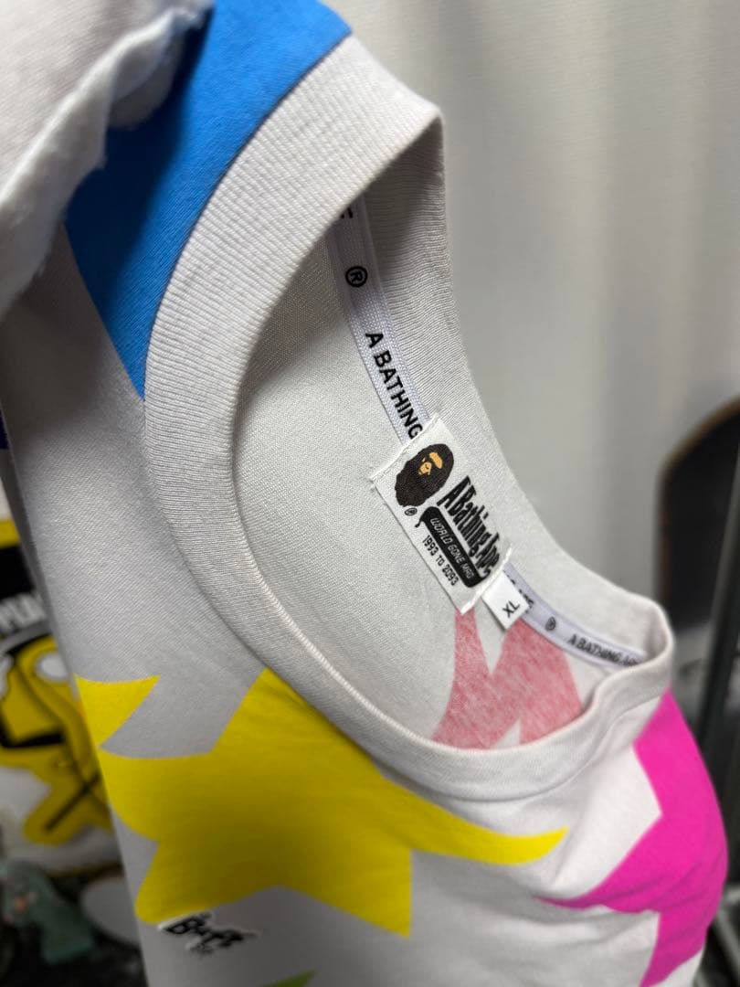 A BATHING APE スターマルチ　総柄　BAPE ロングTシャツ XL