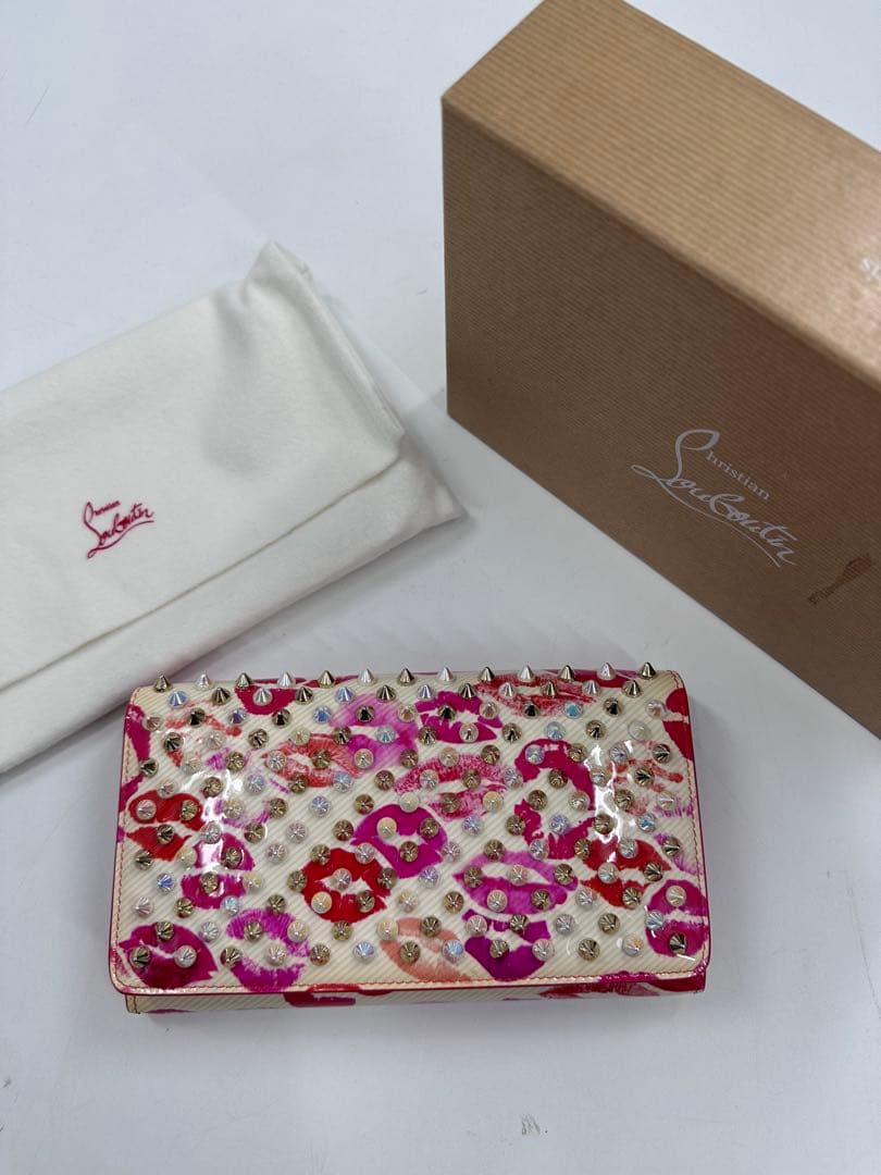 希少/美品/Christian louboutin /マカロン リップ 長財布