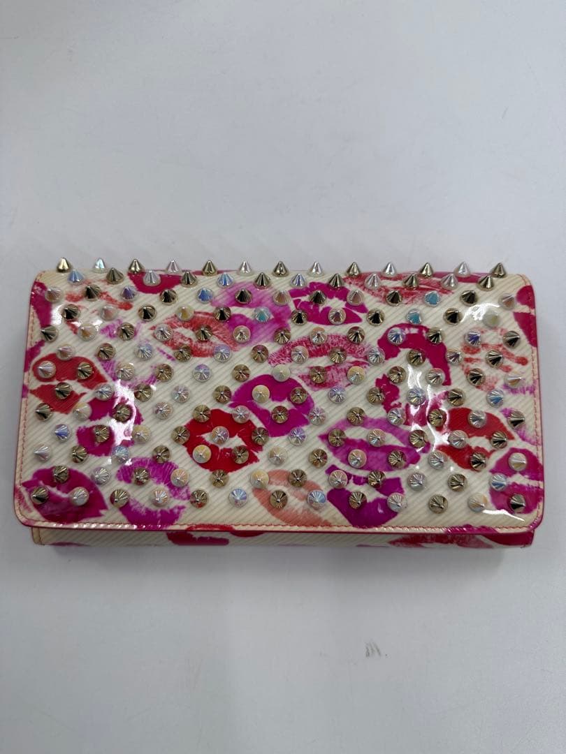 希少/美品/Christian louboutin /マカロン リップ 長財布