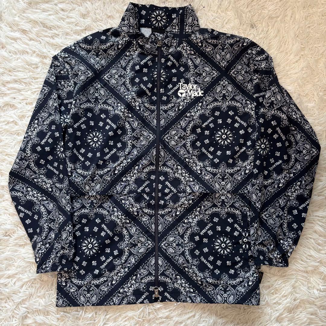 即完品 テーラーメイド ブルゾン ジップ ペイズリー バンダナ ハイネック