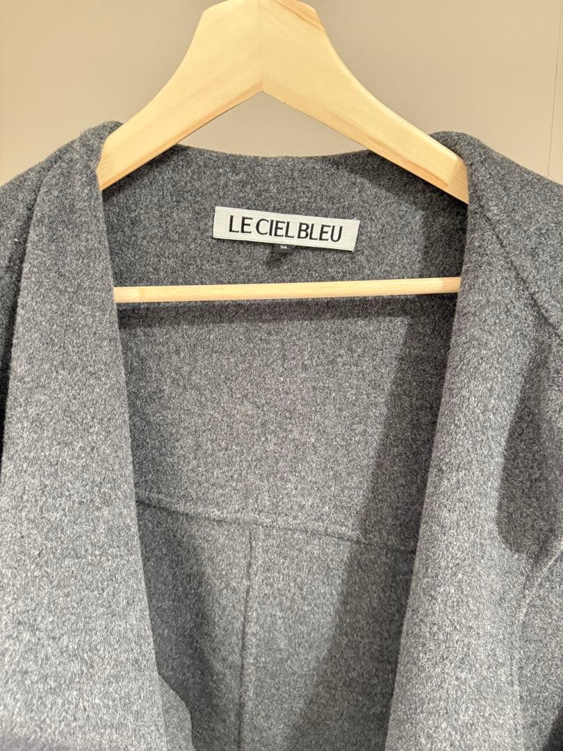 25AW ルシェルブルー　フードダブルフェイスコート　グレー36