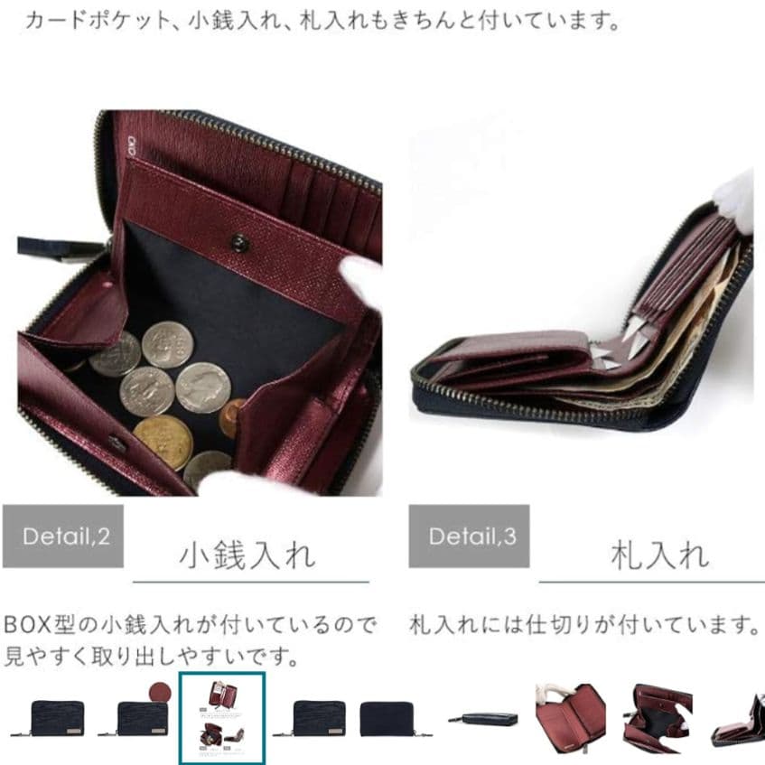 【新品未使用】CK   ネイビー 二つ折り財布