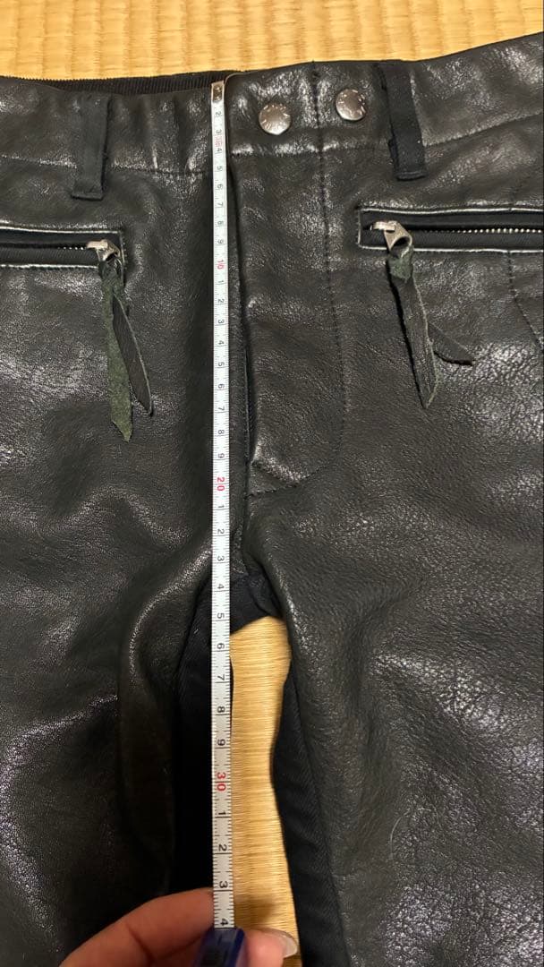 max fritz マックスフリッツ　ヒートガード ハーフレザーパンツ 40 黒