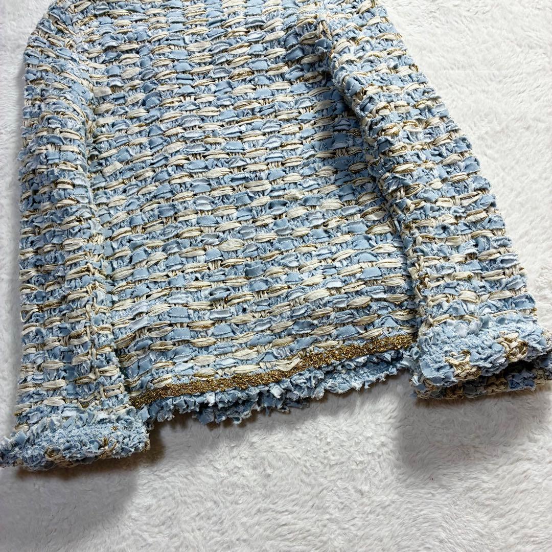 EPOCA エポカノーカラージャケット カーディガン 金 ゴールド42