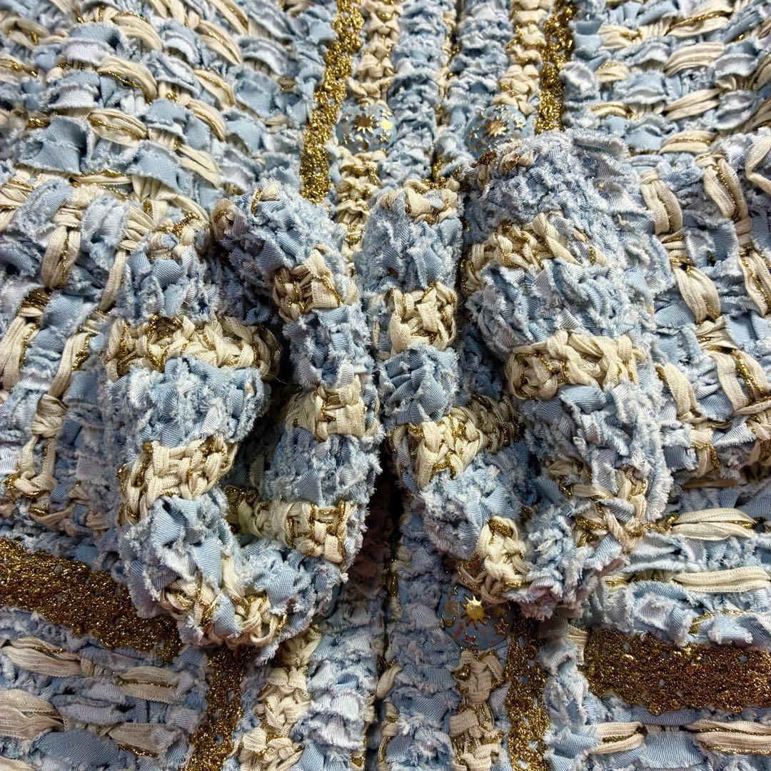 EPOCA エポカノーカラージャケット カーディガン 金 ゴールド42